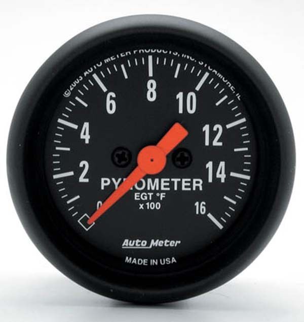 AutoMeter AU2654 Z-Series 2-1/16" Pyrometer Egt Gauge Elec 0-1600????F