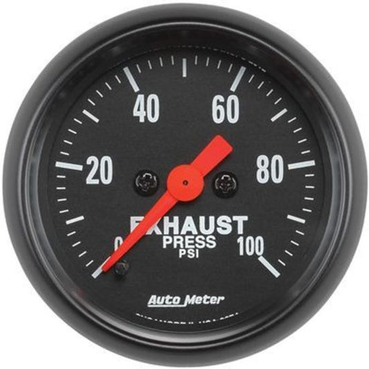 AutoMeter AU2674 Z-Series Exhaust Pressure 0-100 PSI 2-1/16 In. Fse Gauge