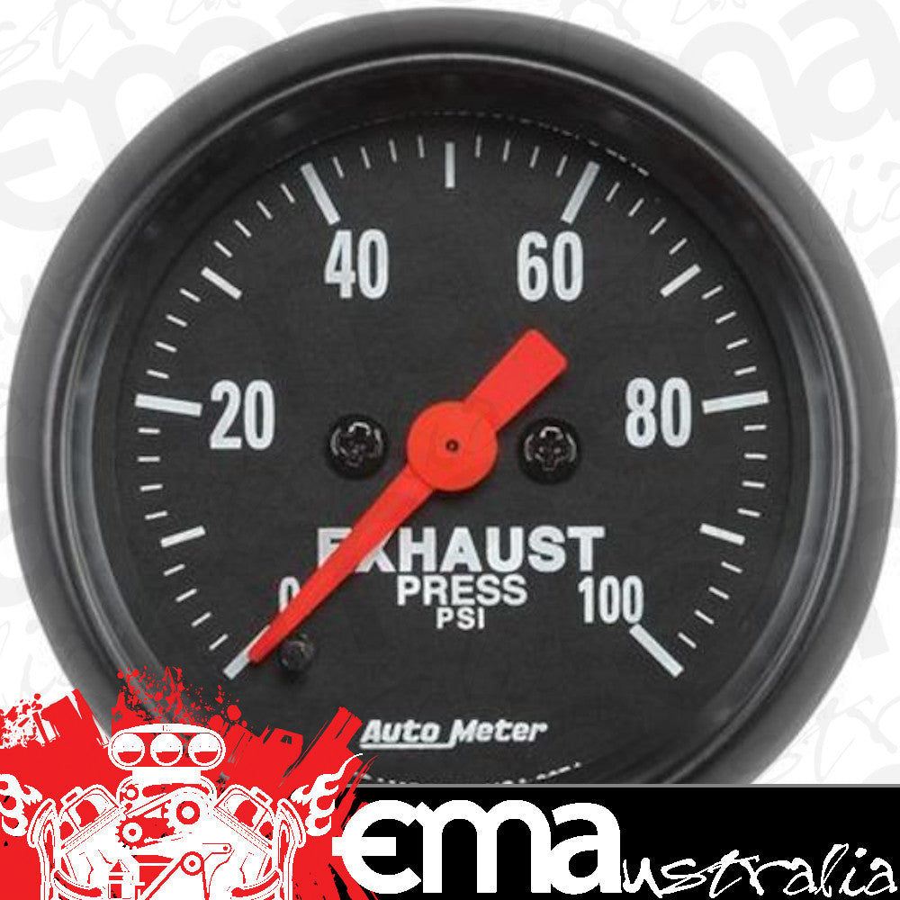 AutoMeter AU2674 Z-Series Exhaust Pressure 0-100 PSI 2-1/16 In. Fse Gauge