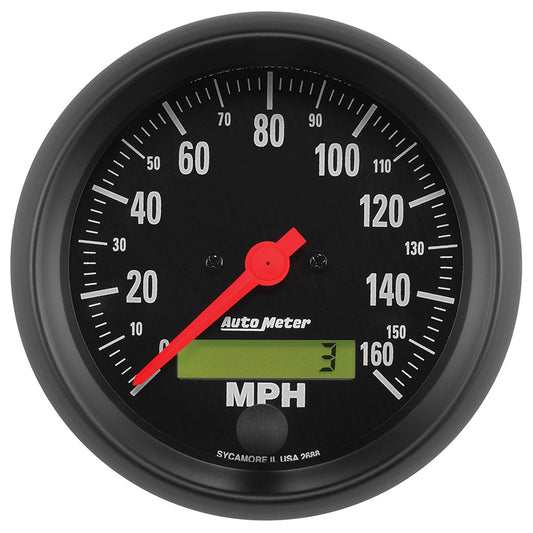 AutoMeter AU2688 Z-Series Speedometer 3-3/8" In-Dash Elecal Programmable 0-160 MPH