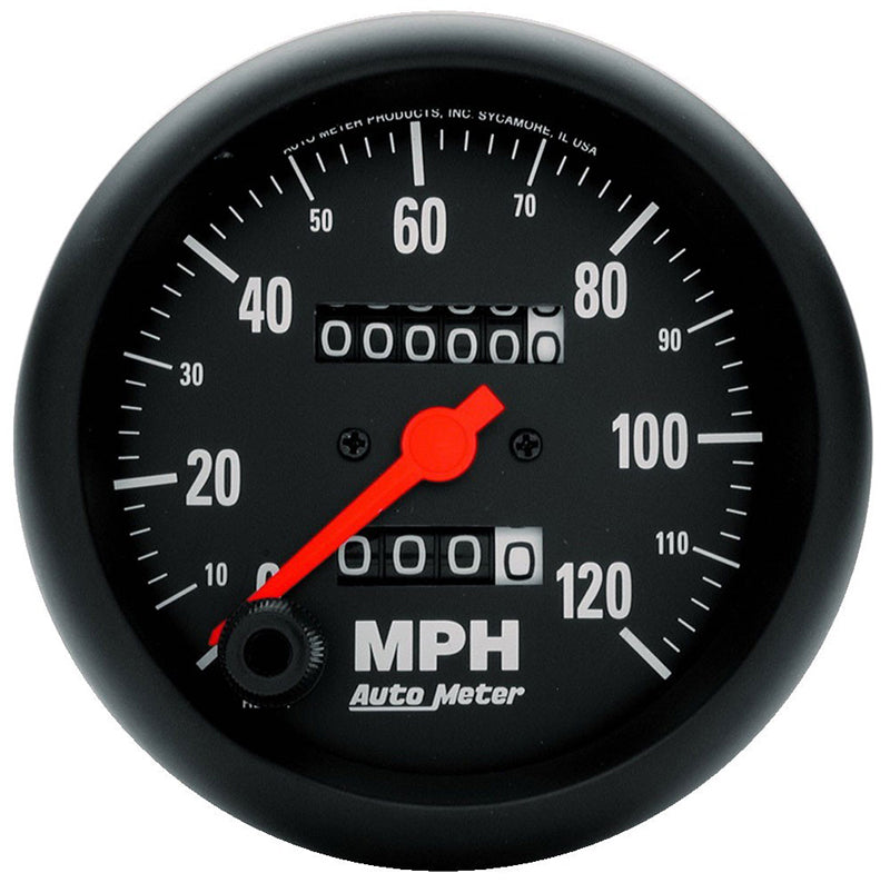 AutoMeter AU2692 Z-Series Speedometer 3-3/8" In-Dash Mech 0-120 MPH
