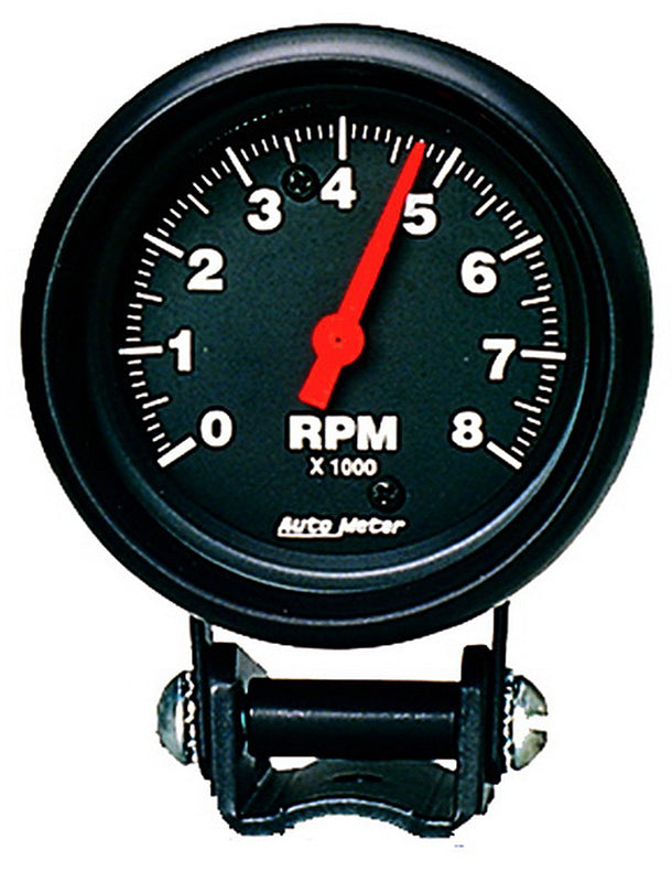 AutoMeter AU2892 Z-Series Mini Tachometer 2-5/8" Pedestal Mount 0-8 000 RPM
