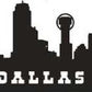 EMA-PC-024 Dallas Skyline Plasma Cut Sign 67.5cm x 22cm