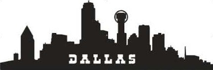 EMA-PC-024 Dallas Skyline Plasma Cut Sign 67.5cm x 22cm