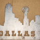 EMA-PC-024 Dallas Skyline Plasma Cut Sign 67.5cm x 22cm