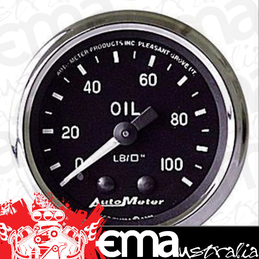 AutoMeter AU201006 Cobra 2-1/16" Mech Oil Pressure Gauge 0-100 PSI