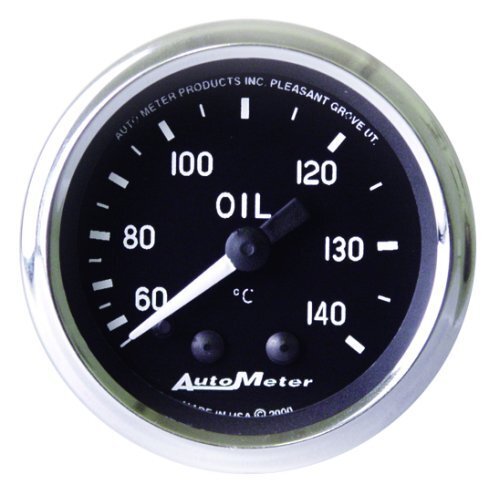 AutoMeter AU201008 Cobra Oil Temperature Gauge 2-1/16" Full Sweep Mech 60-140Ç÷C