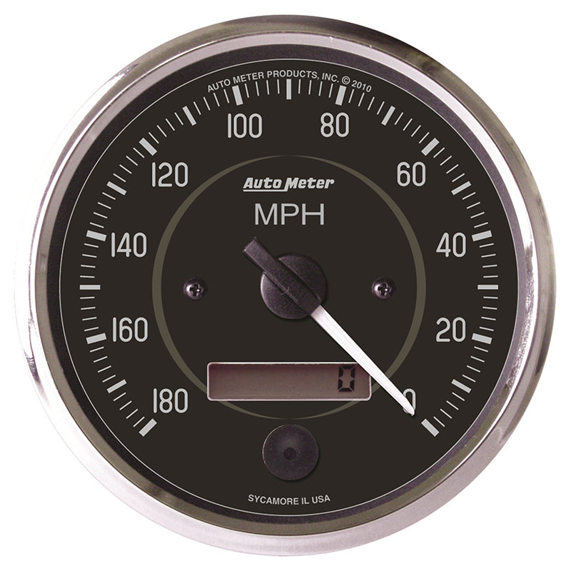 AutoMeter AU201013 Cobra Reverse Sweep Speedometer 4" In-Dash Elecal Programmable 0-180 MPH