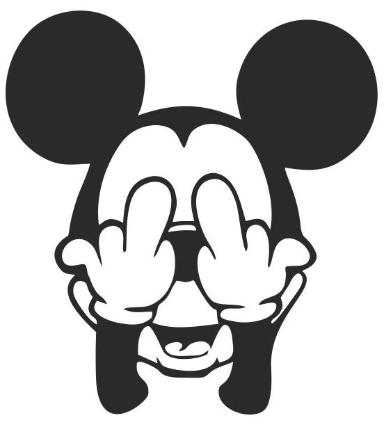 EMA-PC-029 Mickey Mouse Plasma Cut Sign 32cm x 34cm