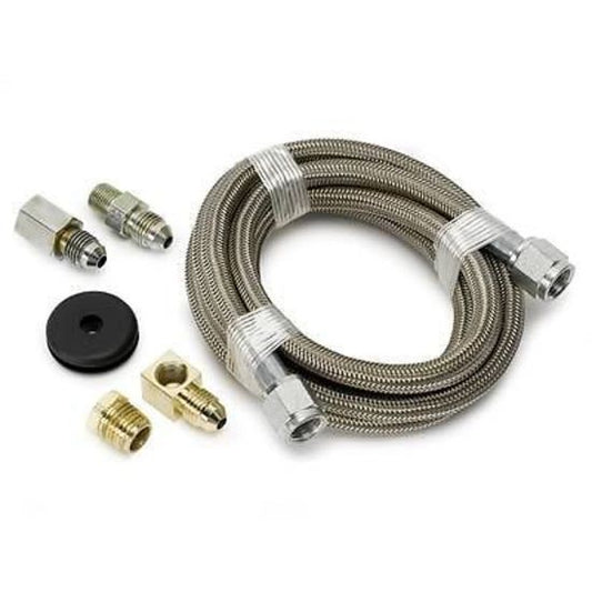 AutoMeter AU3228 Braided Stainless Steel Gauge Tubing Kit -4 An X 6Ft Long Hose