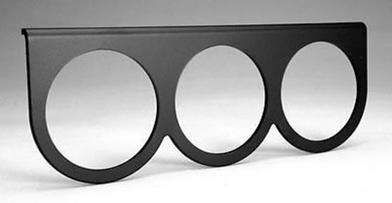 AutoMeter 3233 GAUGE MOUNTING PANEL, TRIPLE, 2-5/8", BLACK, ALUMINUM