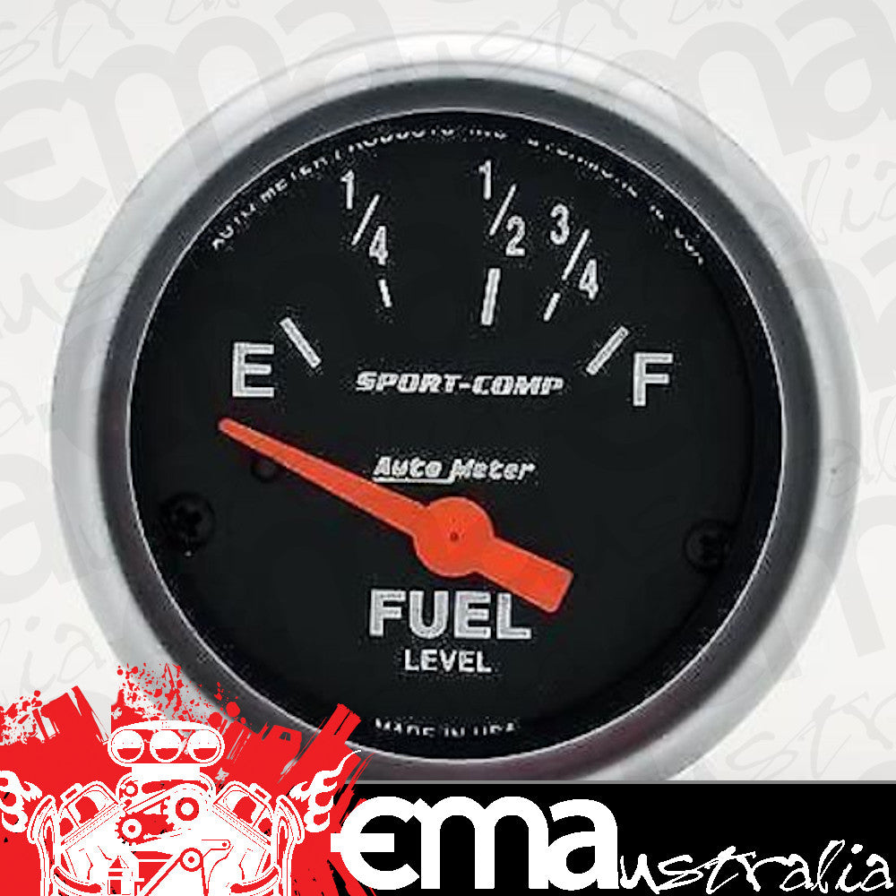 AutoMeter AU3318 Sport-Comp 2-1/16" Fuel Level Gauge 16 OHMS Empty 158 OHMS Full