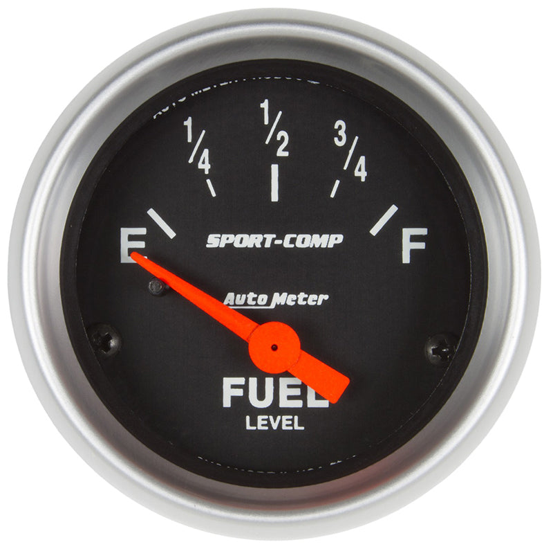AutoMeter AU3319 Sport-Comp Fuel Level Gauge 2-1/16" 73-10OHMS Short Sweep Elec