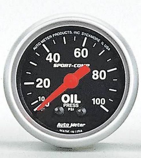 AutoMeter AU3321 Sport-Comp Oil Pressure Gauge 2-1/16"