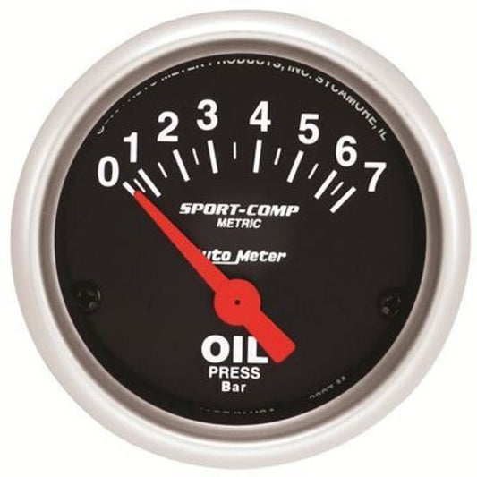 AutoMeter AU3327M Sport-Comp Oil Pressure 0-7 Bar 2-1/16" Analog Electrical
