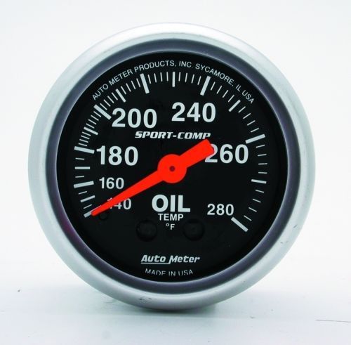 AutoMeter AU3341 Sport-Comp 2-1/16" Mech Oil Temp Gauge 140-280¶øF