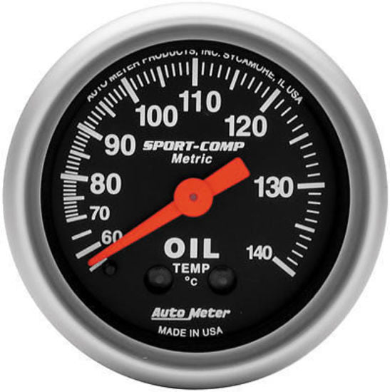 AutoMeter AU3341M Sport-Comp 2-1/16" Oil Temp Gauge 60-140¶øC