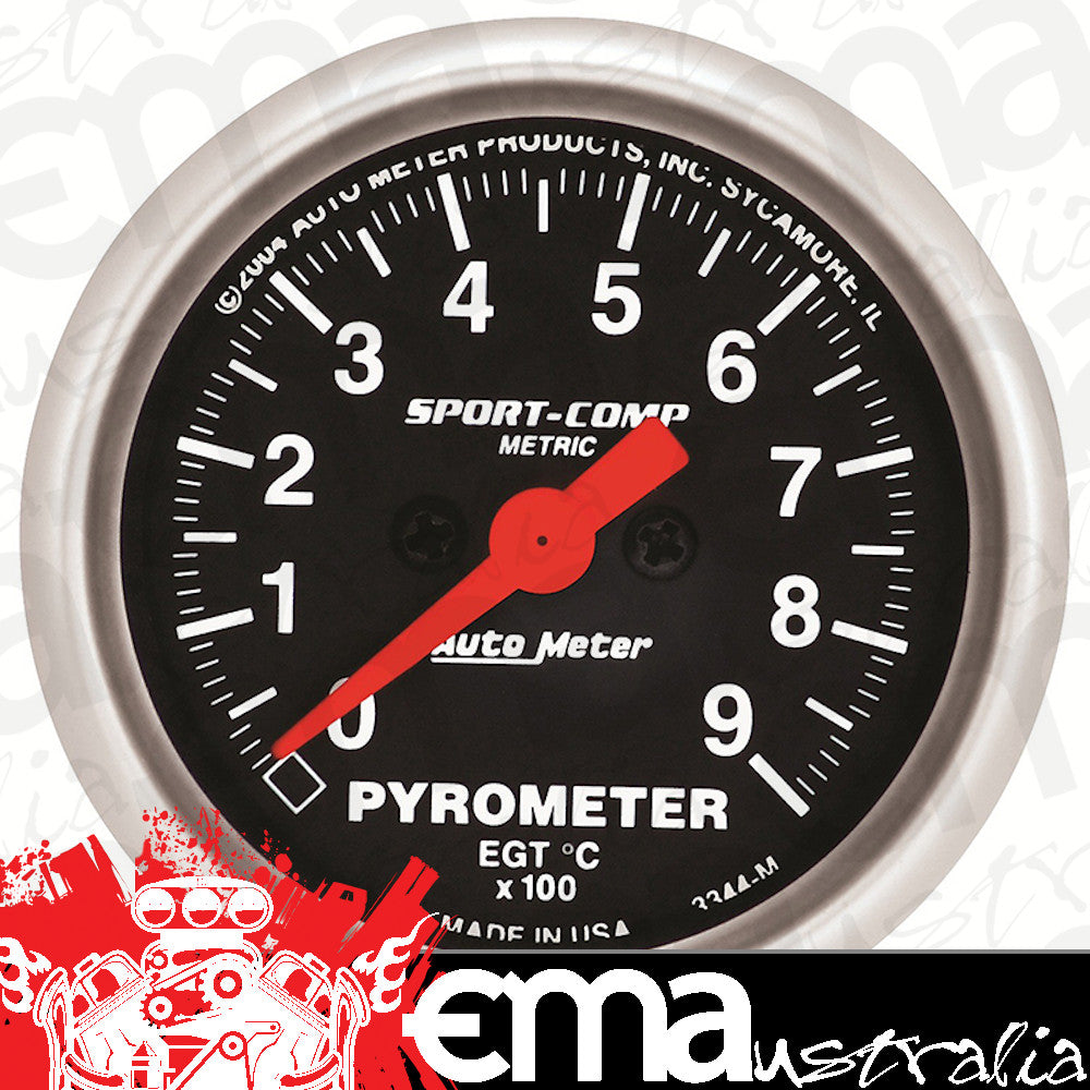 AutoMeter 3344-M GAUGE, PYROMETER (EGT), 2 1/16", 900?C, DIGITAL STEPPER MOTOR, SPORT-COMP