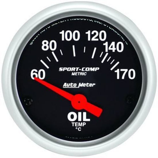 AutoMeter AU3348M Sport-Comp Oil Temperature 60-150 Degrees C 2-1/16" Analog Electrical