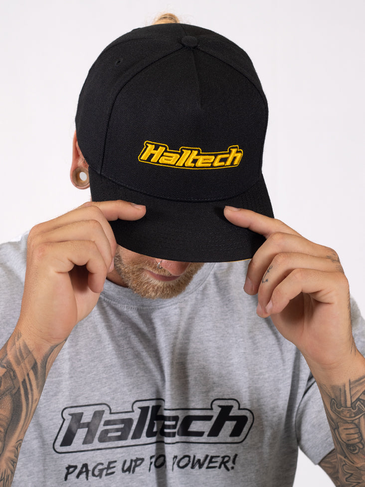 Haltech HT-301001 Snapback Cap - Black & Yellow