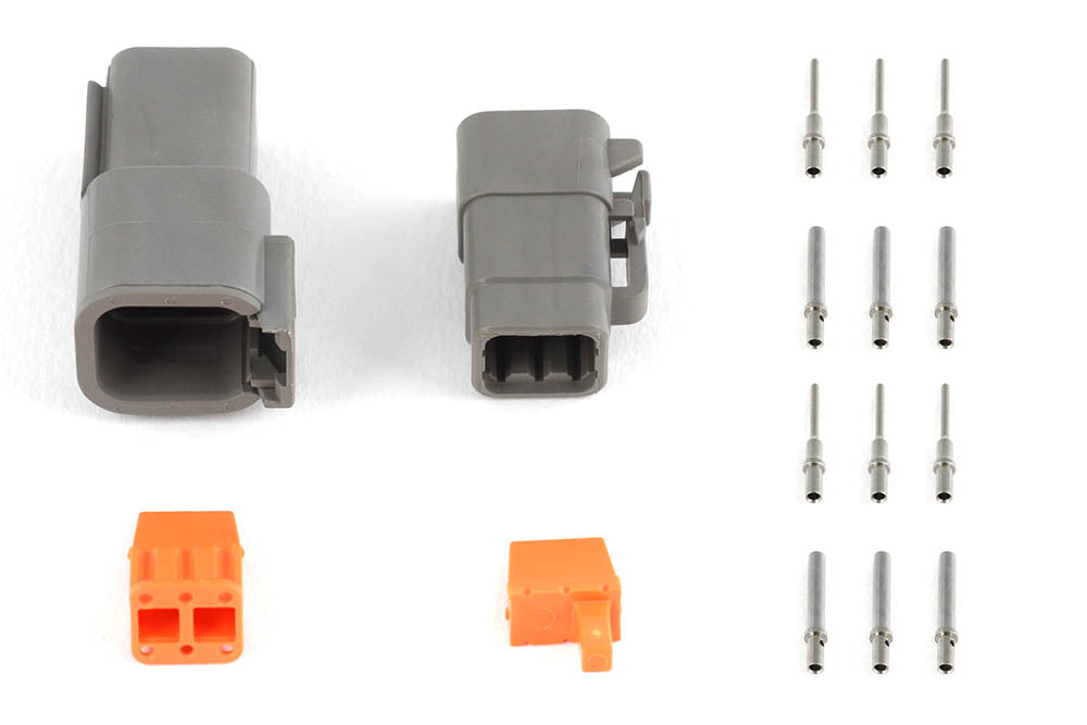 Haltech HT-031015 Plug and Pins Only - Matching Set Deutsch DTM-6 Connectors (7.5 Amp)