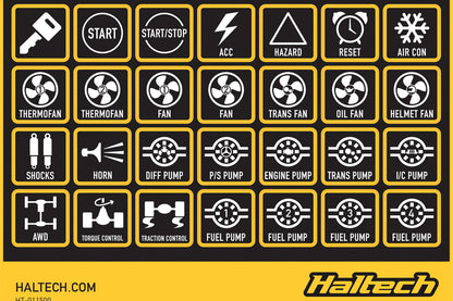 Haltech HT-011500 Keypad Label Set