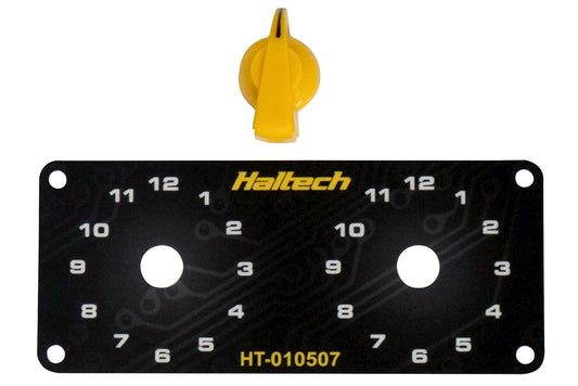 Haltech HT-010509 Dual Switch Panel Kit - includes Yellow knob