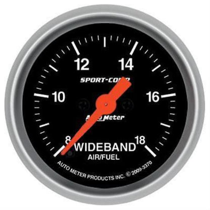 AutoMeter 3370 2-1/16" WIDEBAND AIR/FUEL RATIO, ANALOG, 8:1-18:1 AFR, SPORT-COMP