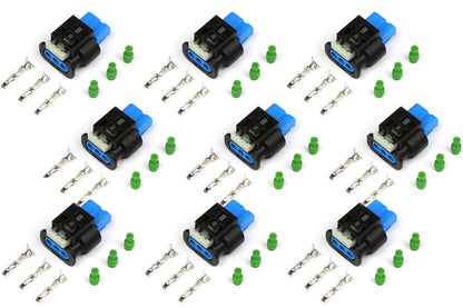 Haltech HT-030403 Plug and Pins Only - Ford Coyote 2nd Generation Ignition Coil Plugs - 2015-2017 (Set of 8)