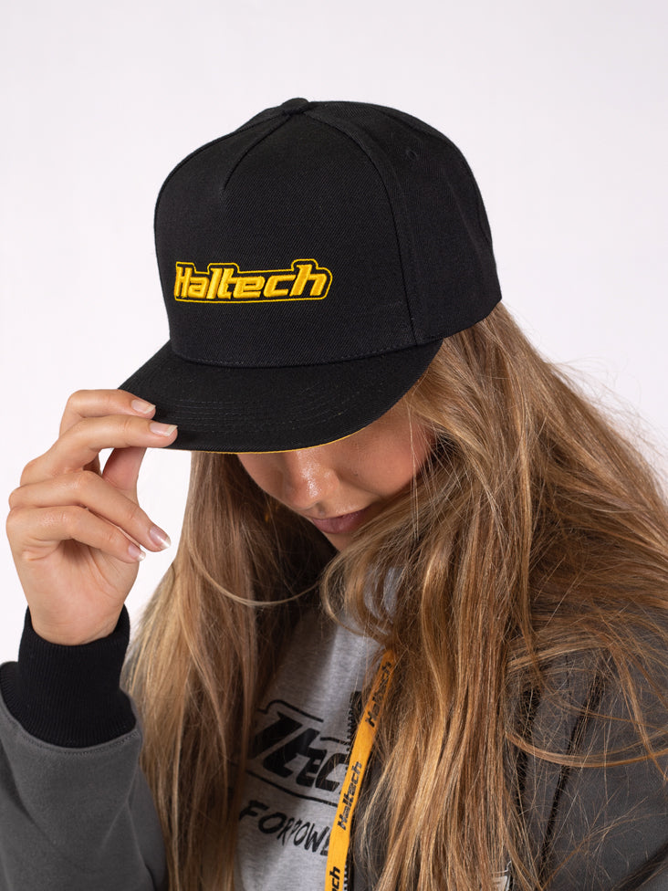 Haltech HT-301001 Snapback Cap - Black & Yellow