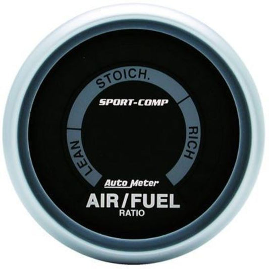 AutoMeter AU3375 Sport-Comp Air/Fuel Ratio Gauge 2-1/16" Digital Narrowband Range: Lean-Rich