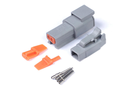 Haltech HT-031012 Plug and Pins Only - Matching Set Deutsch DTM-2 Connectors (7.5 Amp)