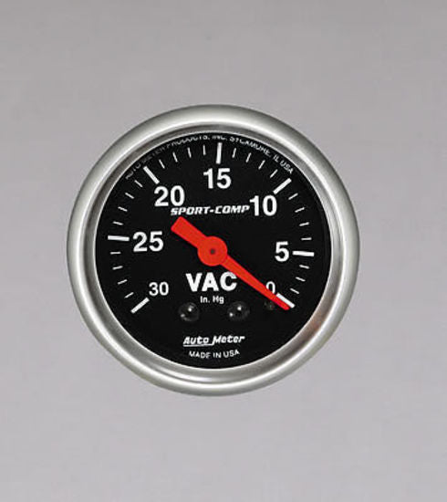 AutoMeter AU3384 Sport-Comp Mech. Vacuum Gauge 2-1/16"