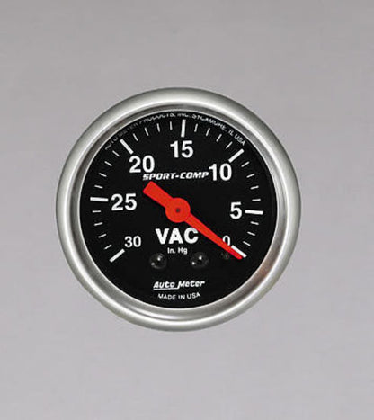 AutoMeter 3384 2-1/16" VACUUM, 0-30 IN HG, SPORT-COMP
