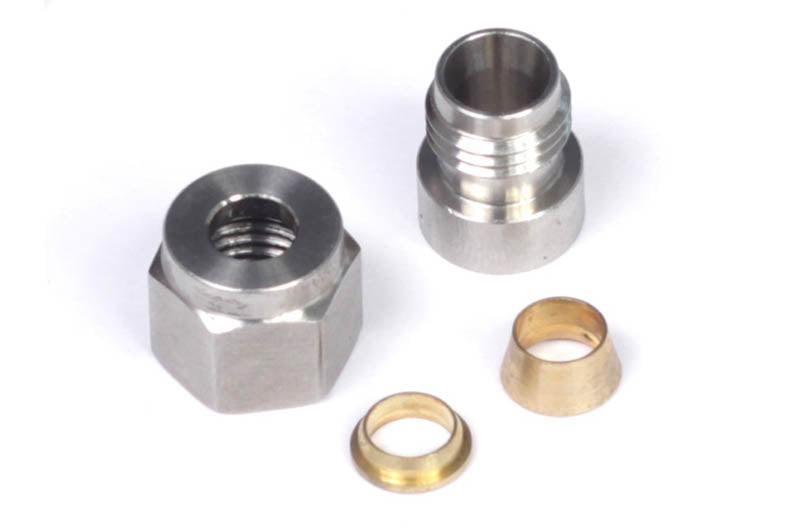 Haltech HT-010812 1/4" Stainless Steel Weld-on Kit - inc Nut and Ferrule