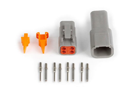 Haltech HT-031014 Plug and Pins Only - Matching Set Deutsch DTM-4 Connectors (7.5 Amp)