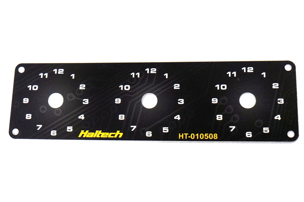 Haltech HT-010508 Triple Switch Panel Only - includes Yellow & Red knobs