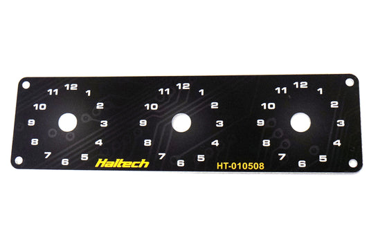 Haltech HT-010508 Triple Switch Panel Only - includes Yellow & Red knobs