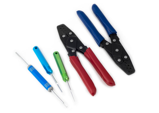 Haltech HT-070300 Dual Crimper set - inc 3 pin removal tools