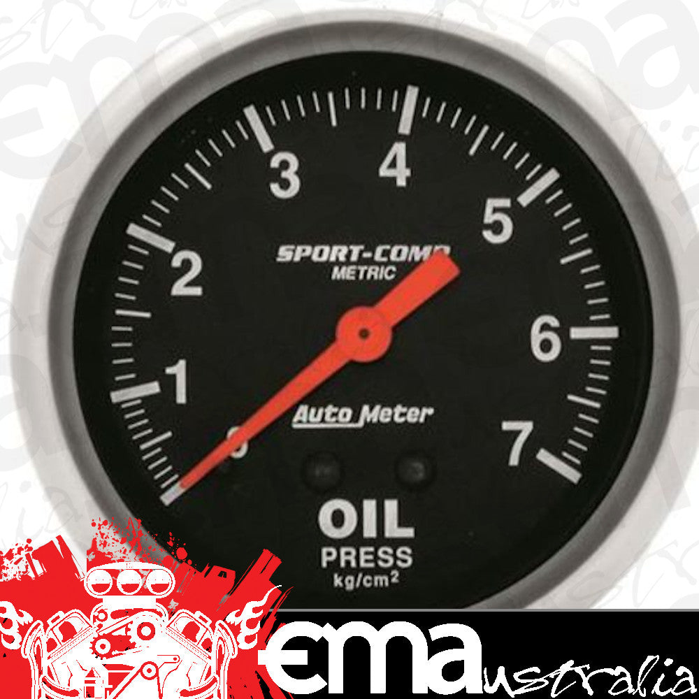AutoMeter AU3421J Gauge Sport-Comp Oil Pressure 0-7 Kg/Cm2 2 5/8 In. Analog Mechanical