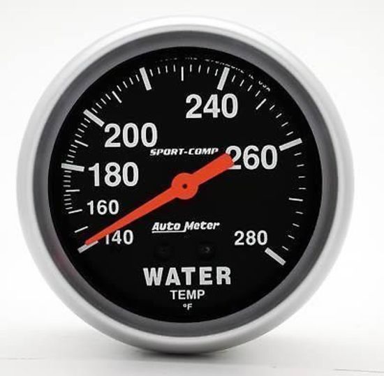 AutoMeter AU3431 Sport-Comp 2-5/8" Mech Water Temp Gauge 140-280¶øF