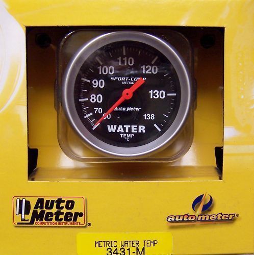 AutoMeter AU3431M Sport-Comp Water Temp Gauge 2-5/8"