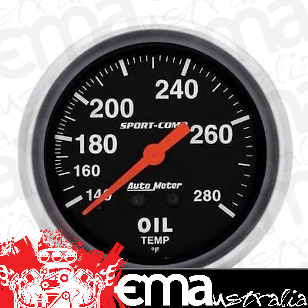 AutoMeter AU3441 Sport-Comp 2-5/8" Mech. Oil Temperature Gauge 140-280¶øF