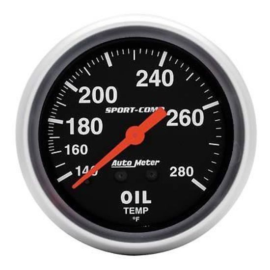 AutoMeter | AU3441 | Sport-Comp 2-5/8" Mech. Oil Temperature Gauge 140-280F