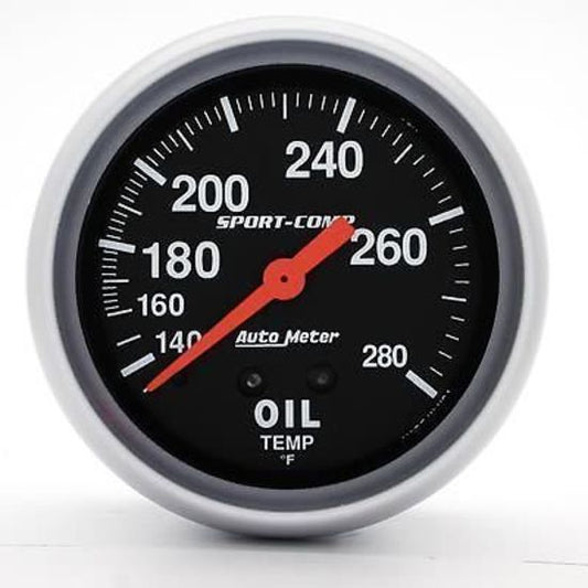 AutoMeter AU3443 Sport-Comp 2-5/8" Oil Temp Gauge