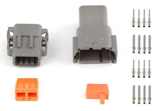 Haltech HT-031016 Plug and Pins Only - Matching Set of Deutsch DTM-8 Connectors (7.5 Amp)