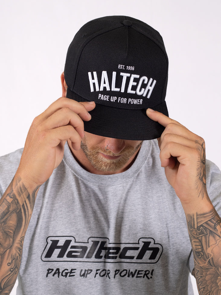 Haltech HT-301002 Snapback Cap - Black & White
