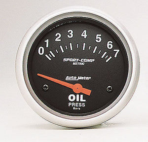 AutoMeter AU3522-M Sport-Comp 2-5/8" Elec Oil Pressure Gauge 0-7 Bar