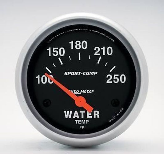 AutoMeter AU3531 Sport-Comp 2-5/8" Water Temp Gauge "F
