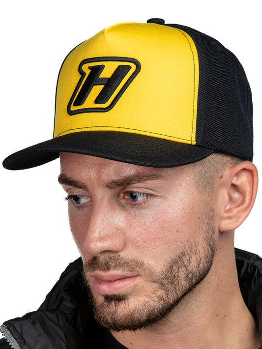 Haltech HT-301003 Snapback Cap - Yellow with H logo